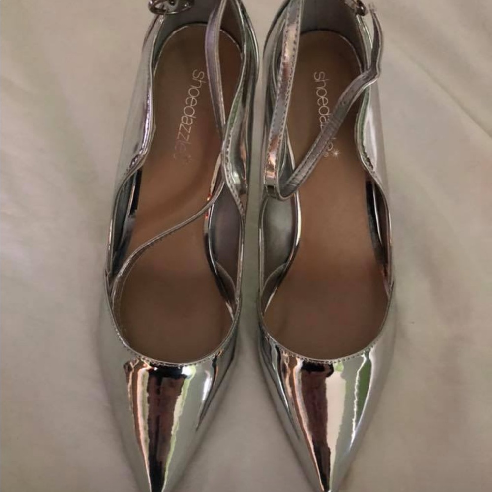 ShoeDazzle Silver Heels